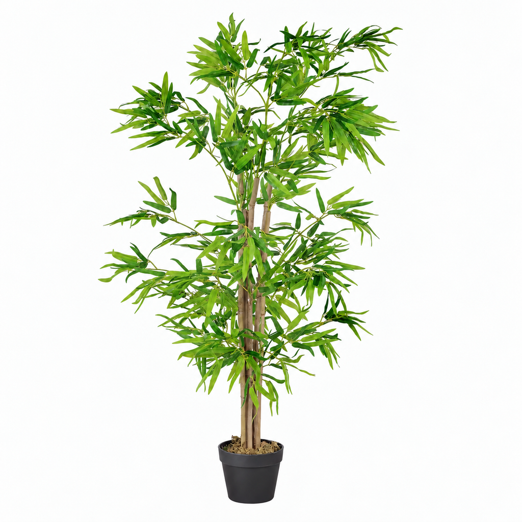 Bambou artificiel 150 cm sur fond blanc