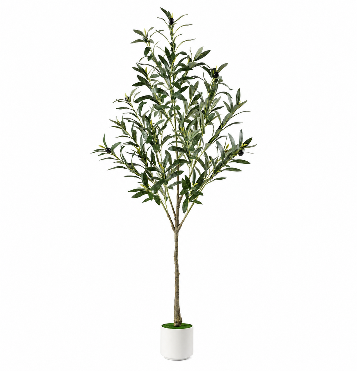 Olivier artificiel 120 cm avec pot blanc