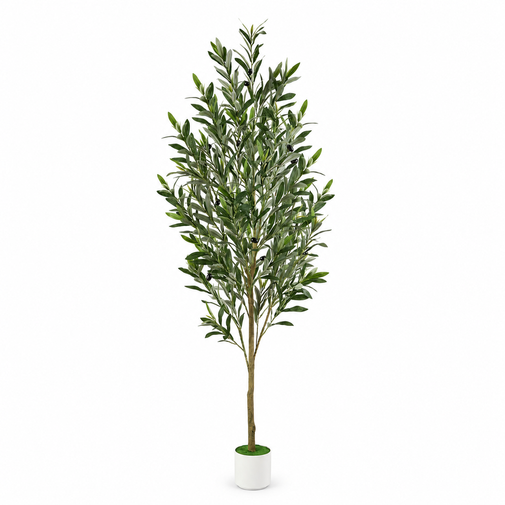 Olivier artificiel 150 cm avec pot blanc