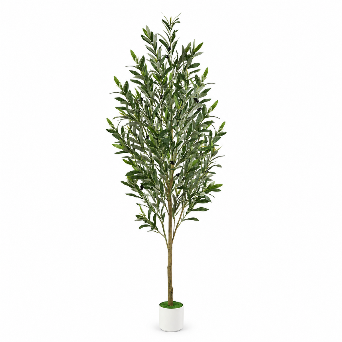 Olivier artificiel 150 cm avec pot blanc