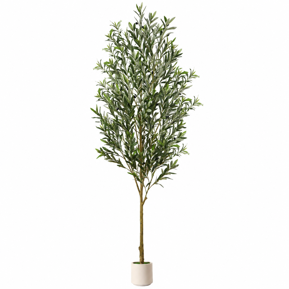 Olivier artificiel 210 cm avec pot blanc