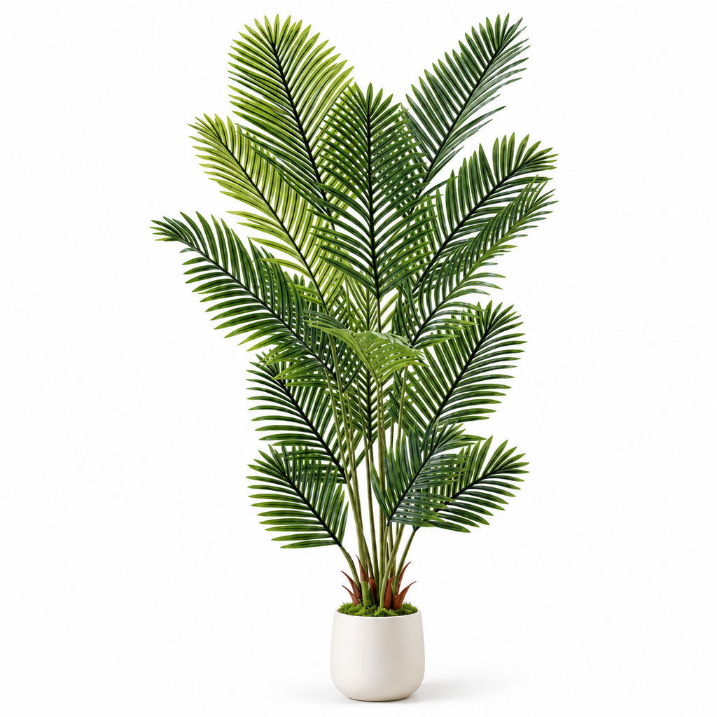 Palmier artificiel 180 cm sur fond blanc